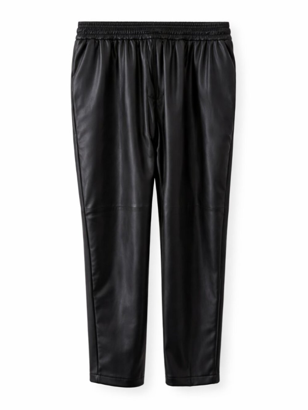 🦋 2/30 Reitmans Black Vegan Leather Jogger Pants Petite 16